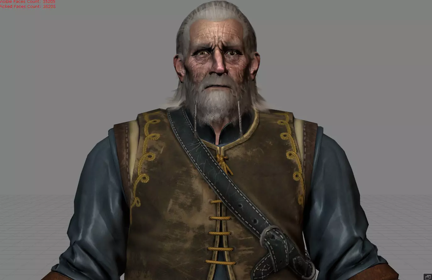 Donar AnHindar - The Witcher 3 Low-poly 3D model_0
