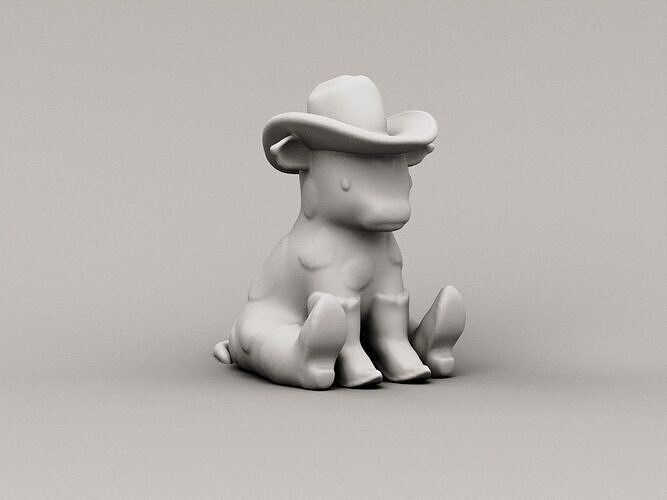 Cowgirl or Cowboy Cow  3D print model