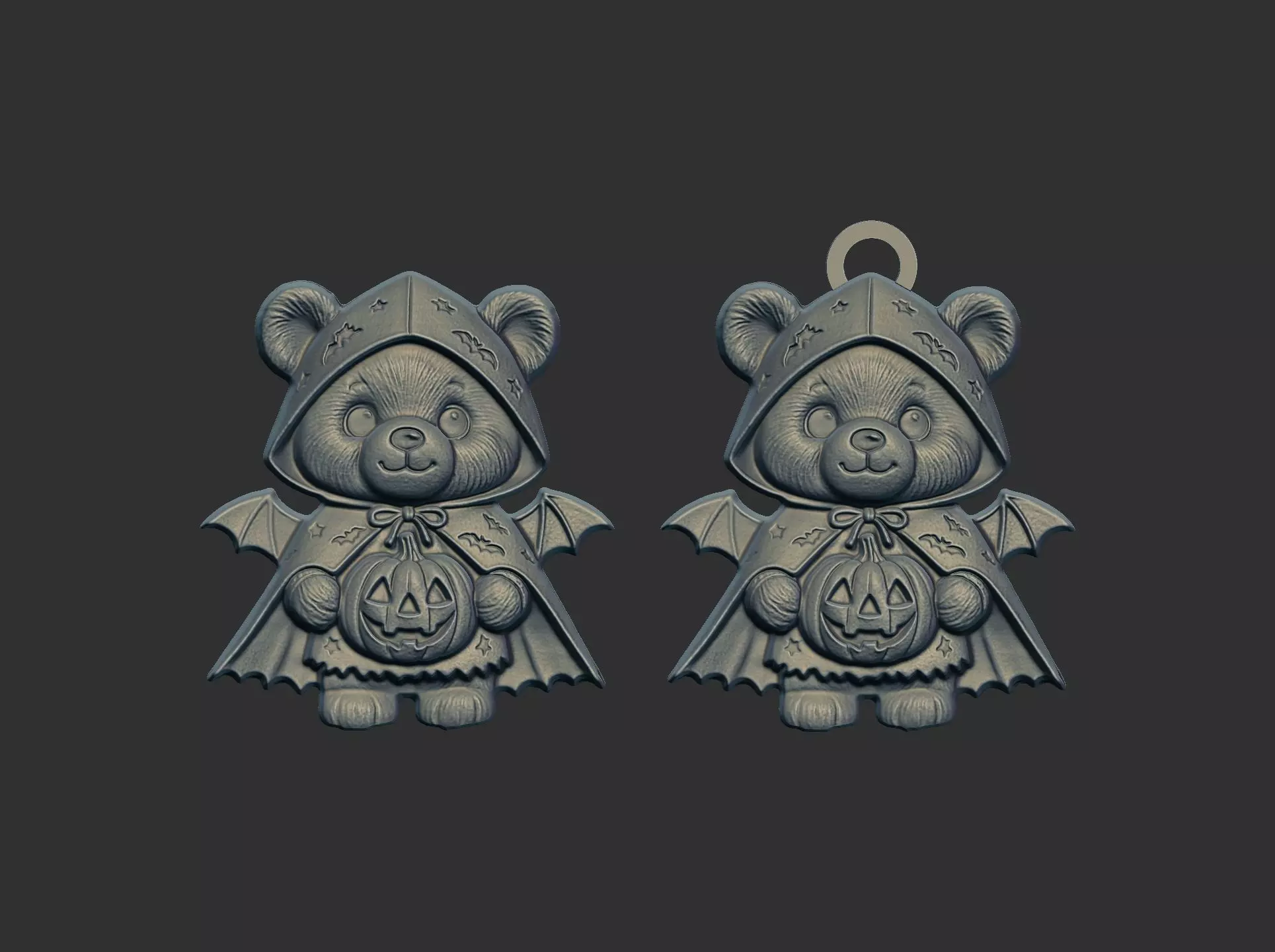 bat teddy bear keychain and cnc model 3D print model