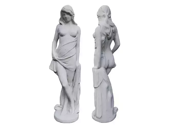 Sculpture Greek Goddess Low-poly 3D model