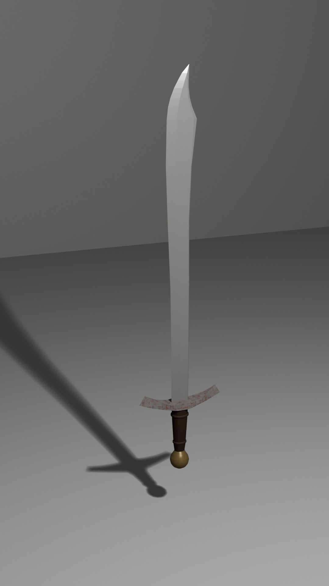 Medieval Sword Falchion 3D model_3