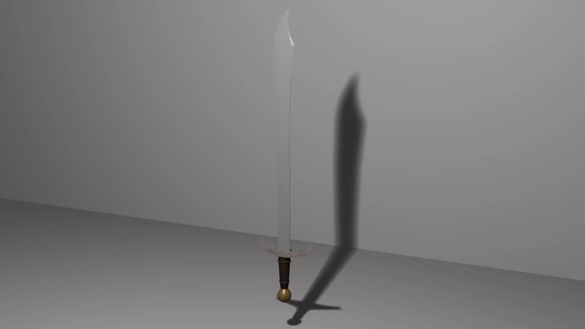 Medieval Sword Falchion 3D model_0