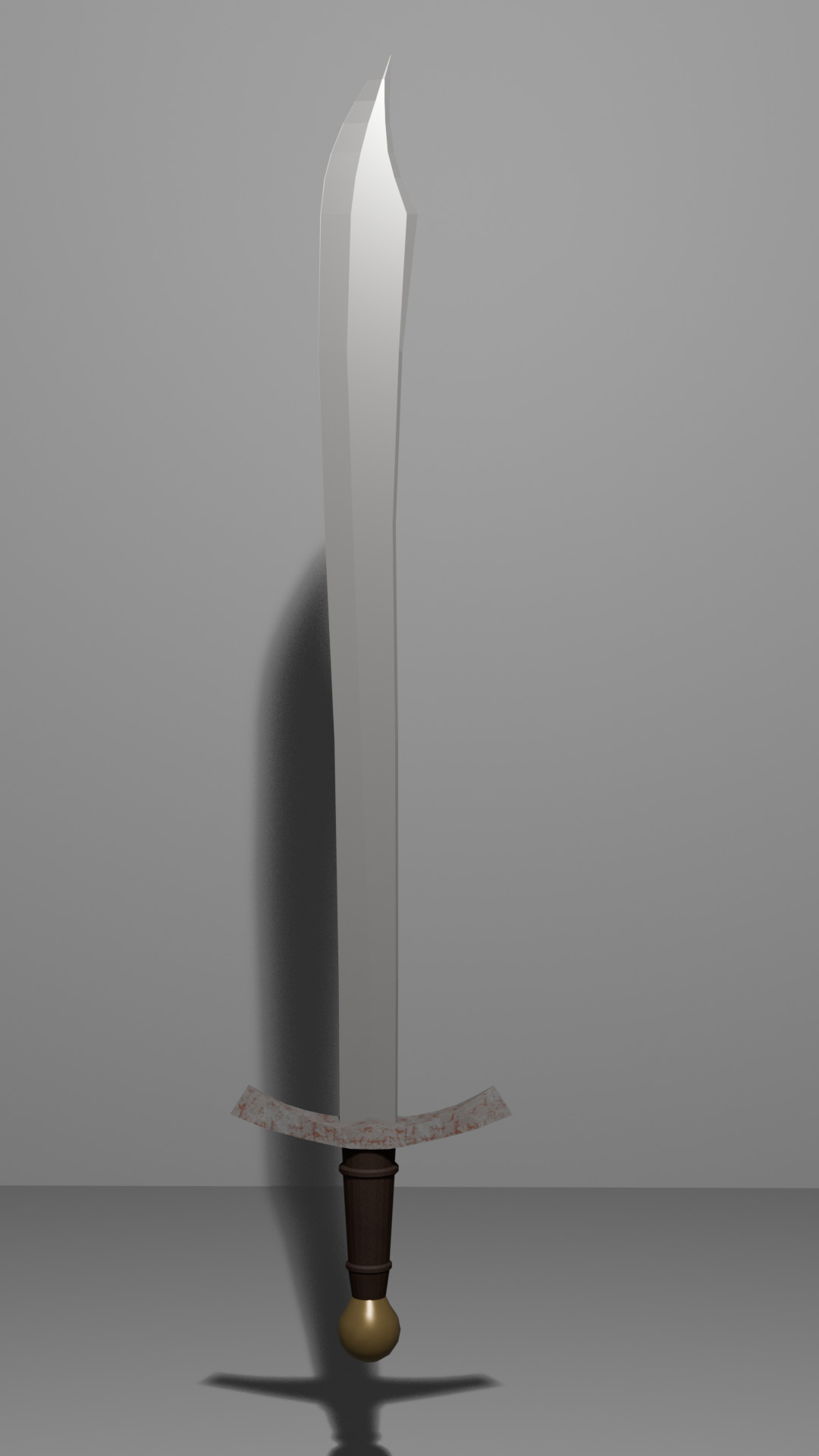 Medieval Sword Falchion 3D model_2