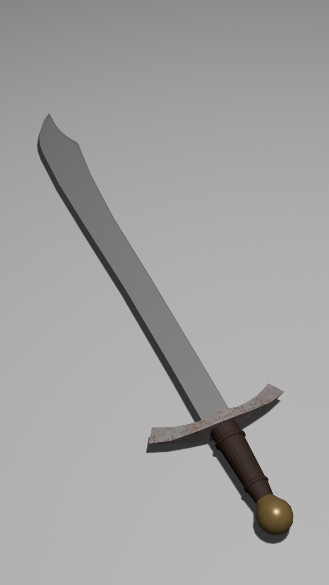 Medieval Sword Falchion 3D model_4