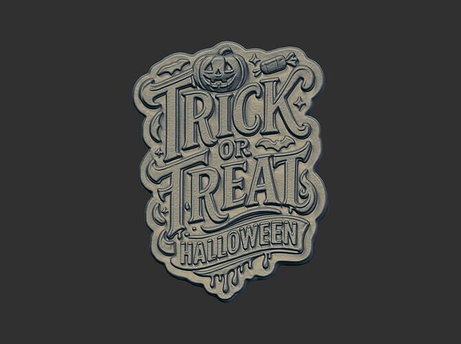 trick or treat 3dmodel for 3dpritning cnc model 3D print model