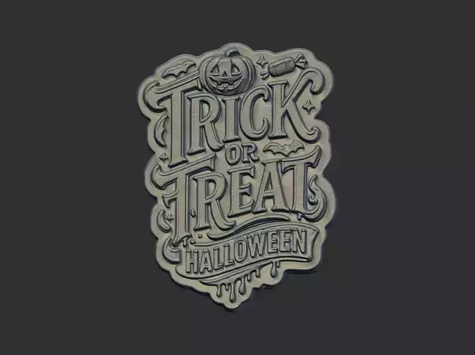trick or treat 3dmodel for 3dpritning cnc model 3D print model