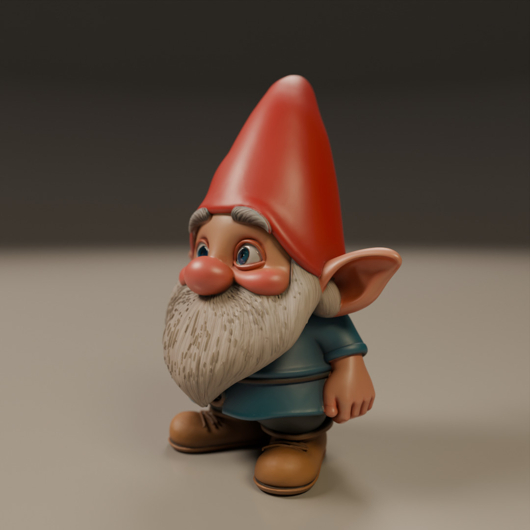 garden gnome 3D print model_13