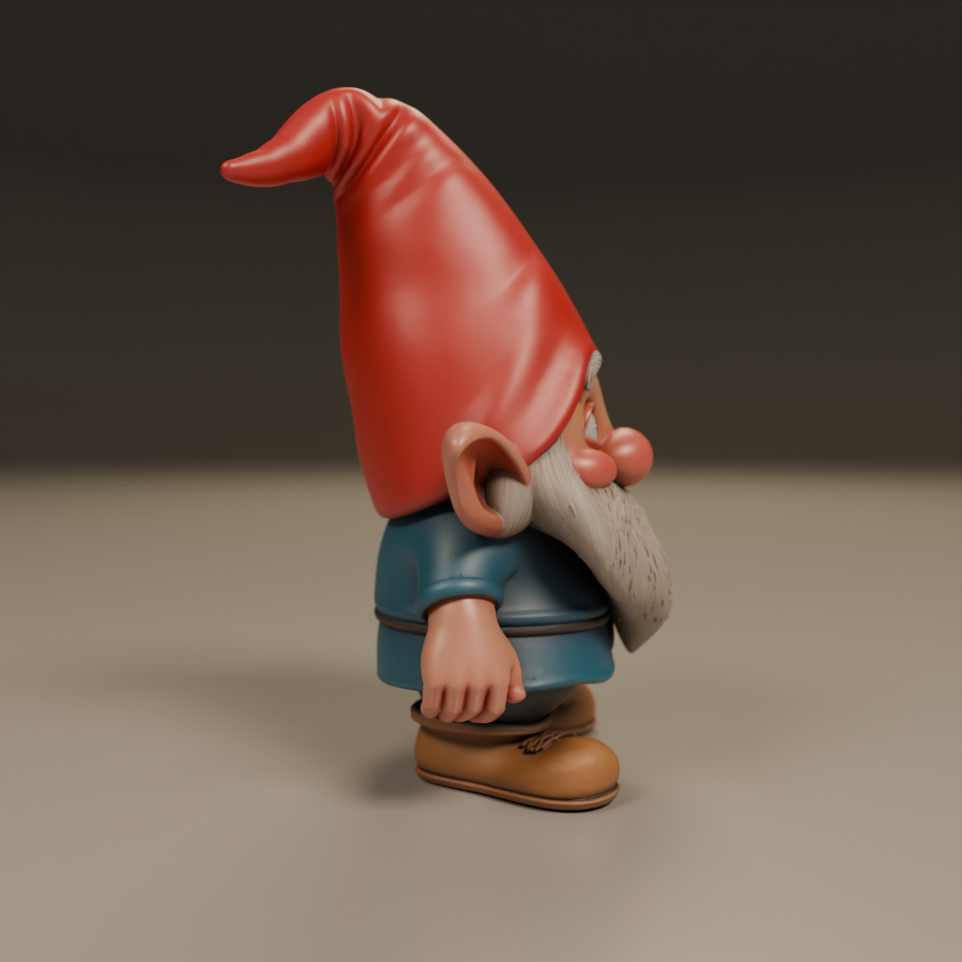 garden gnome 3D print model_9
