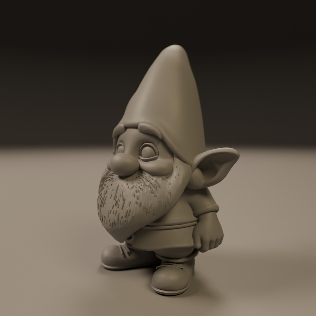 garden gnome 3D print model_5