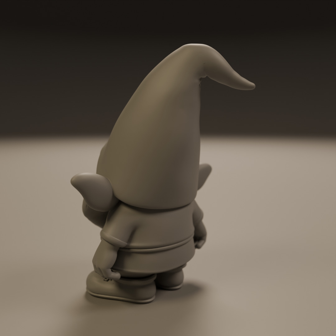 garden gnome 3D print model_7