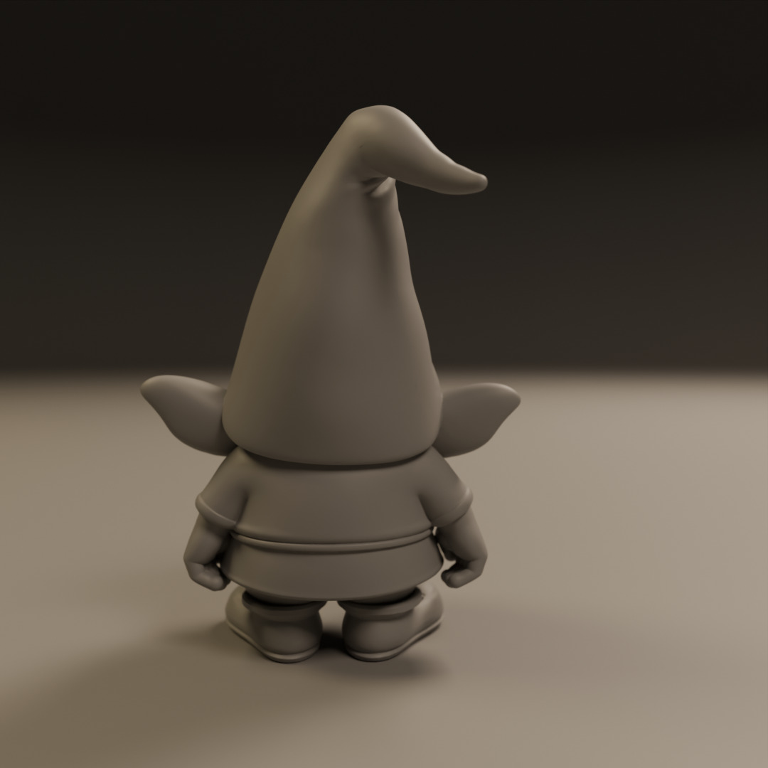 garden gnome 3D print model_3