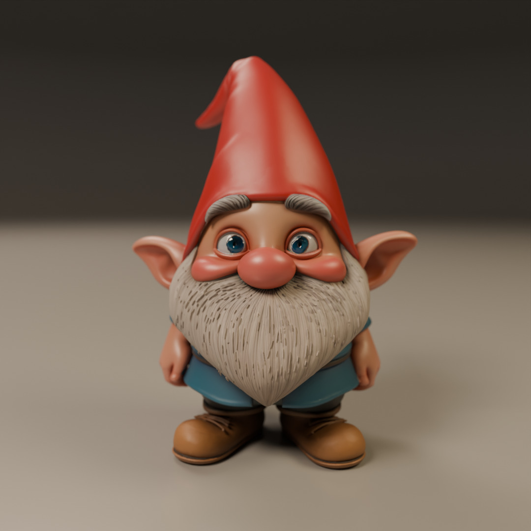 garden gnome 3D print model_16
