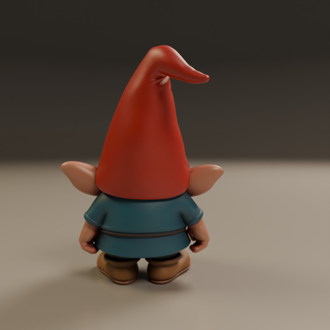 garden gnome 3D print model_11