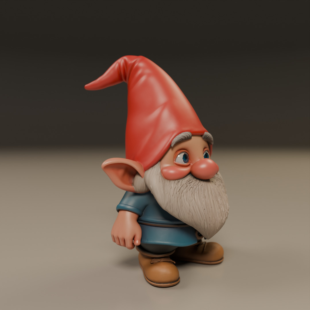 garden gnome 3D print model_12