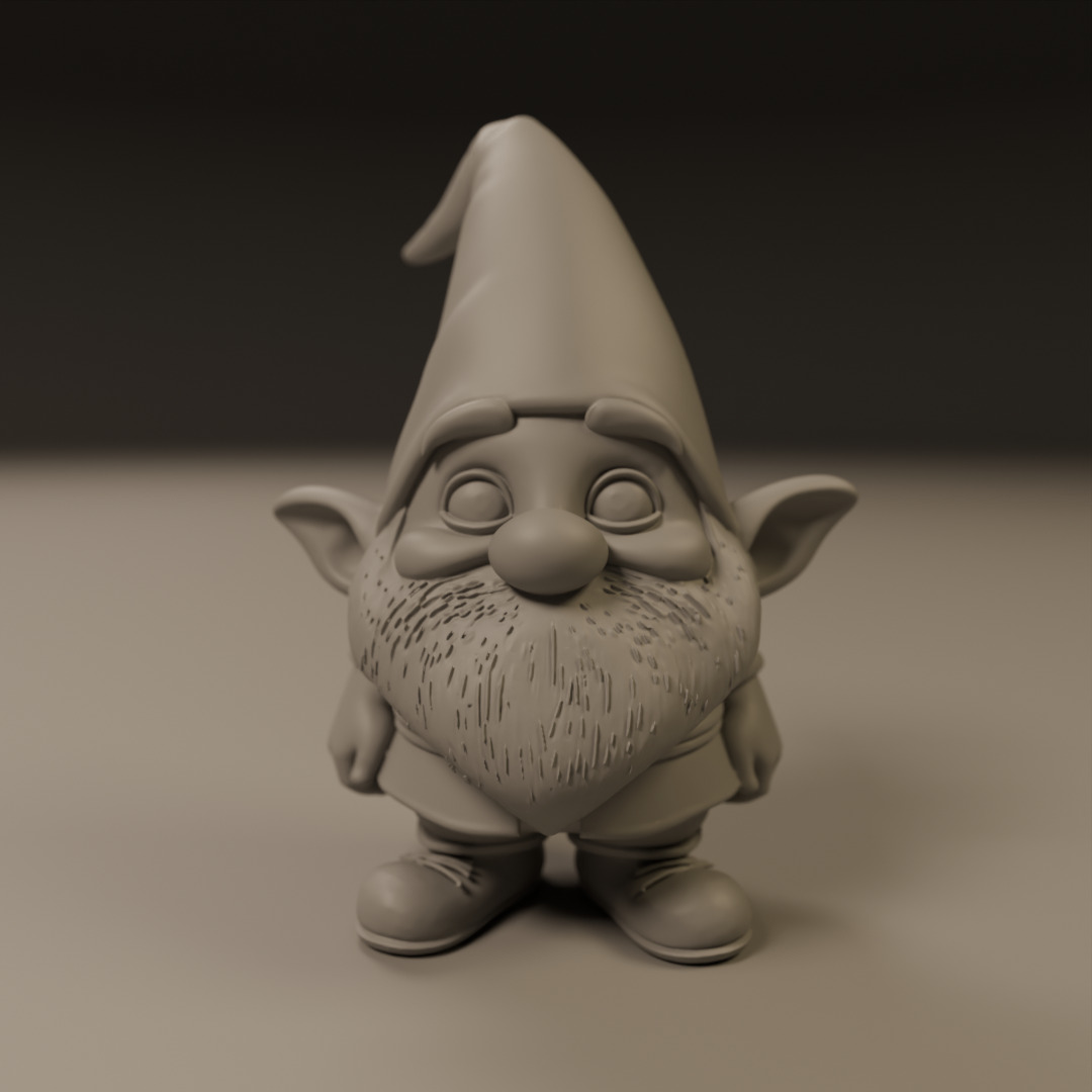 garden gnome 3D print model_8
