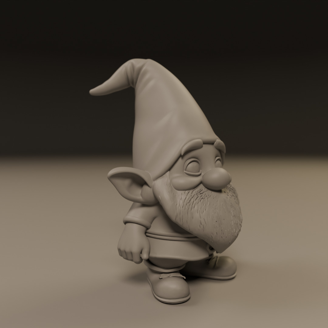 garden gnome 3D print model_4