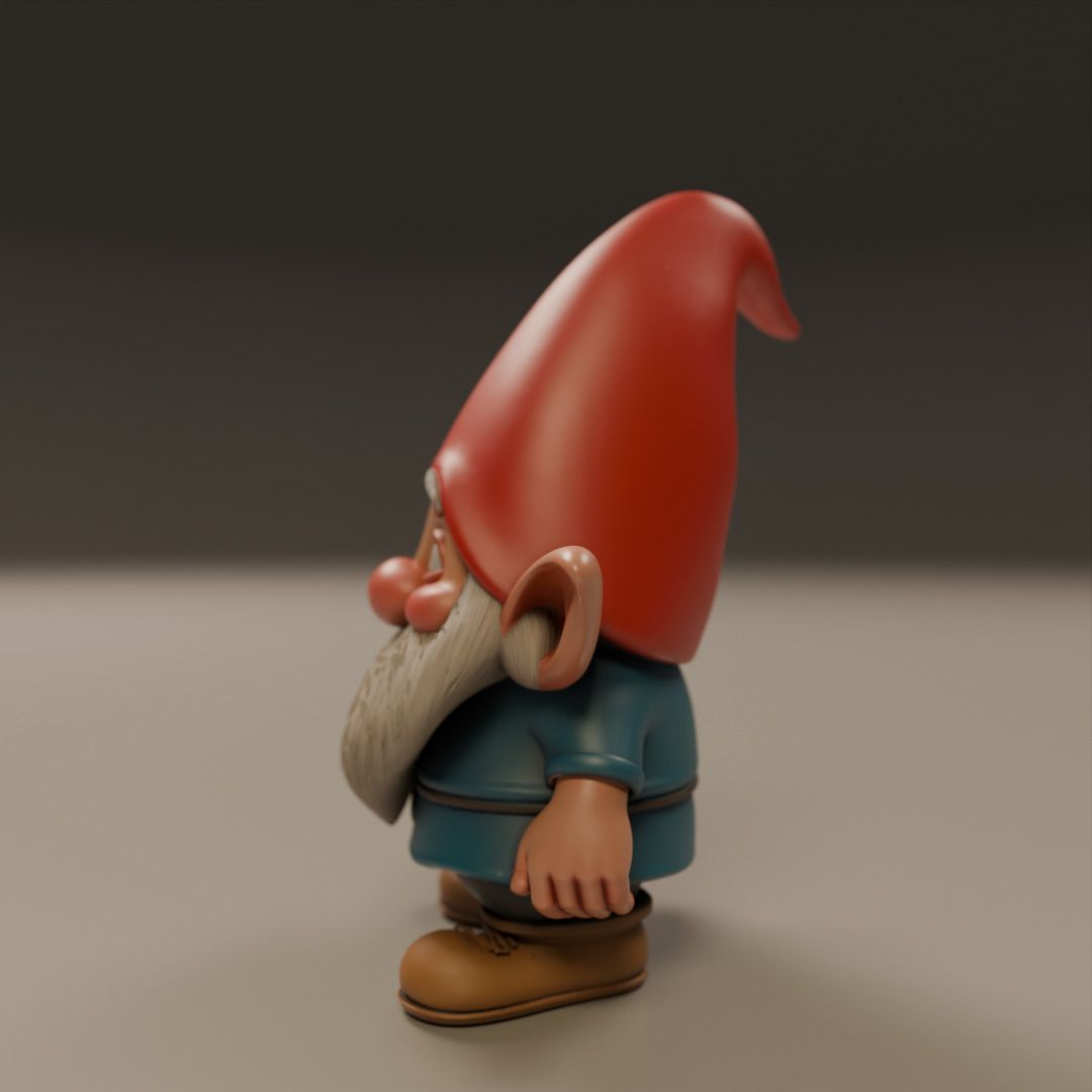 garden gnome 3D print model_10