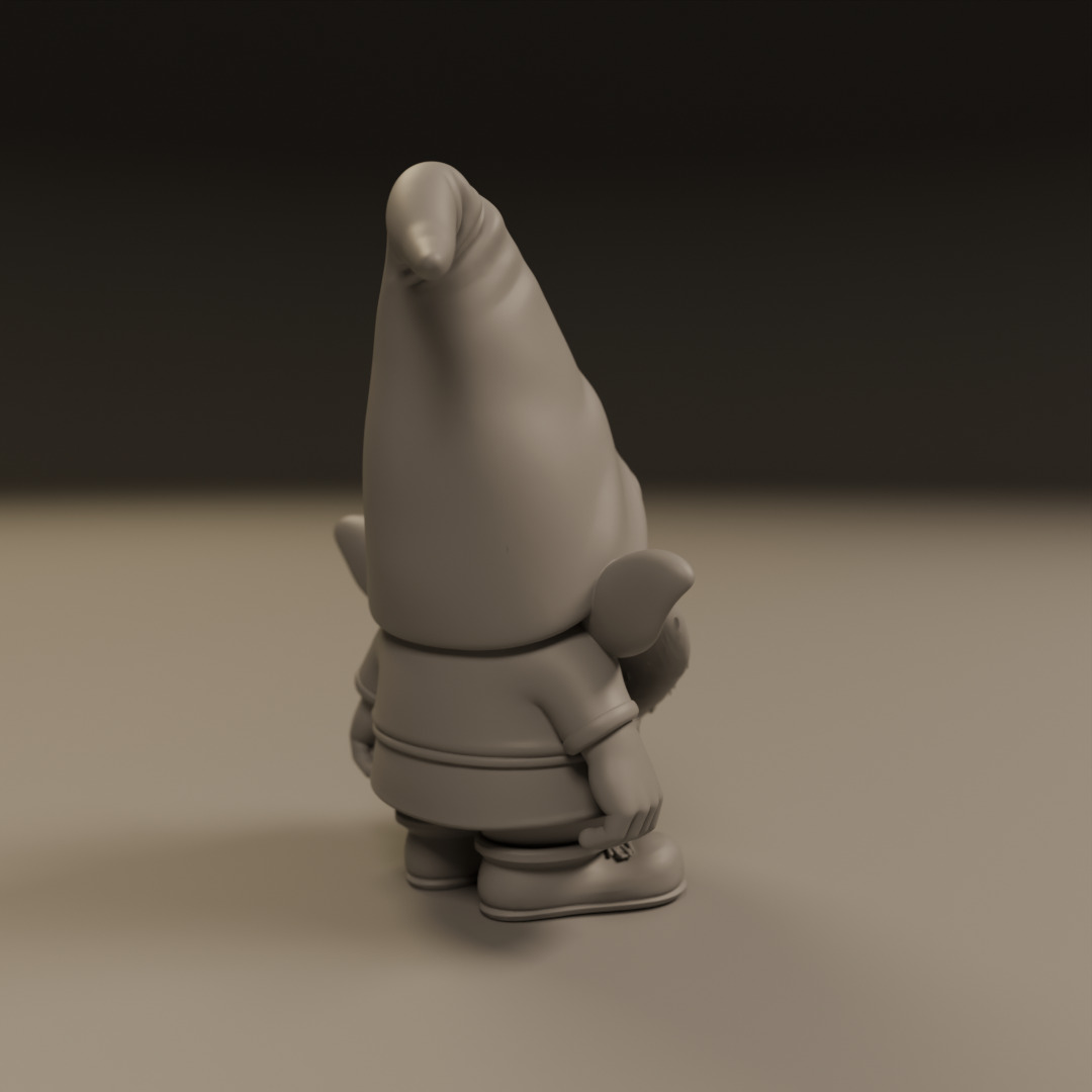 garden gnome 3D print model_6