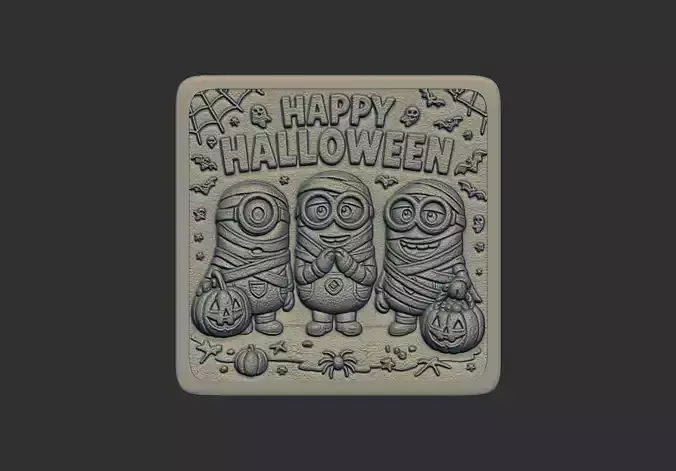 minion hallowen decor cnc model