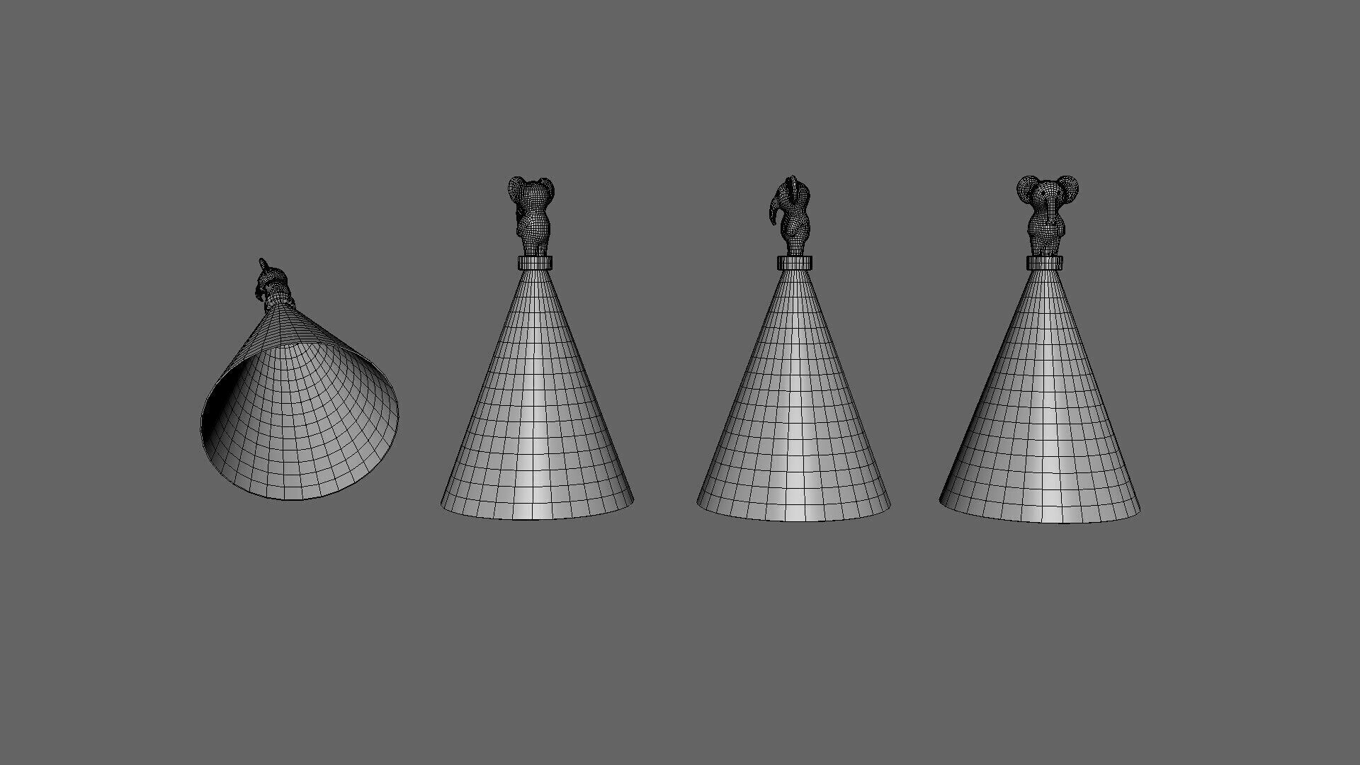 Birthday Hat - Colorful Party Decoration Prop 02 Low-poly 3D model_6