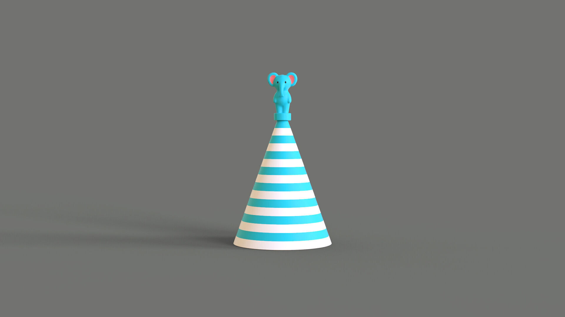Birthday Hat - Colorful Party Decoration Prop 02 Low-poly 3D model_3