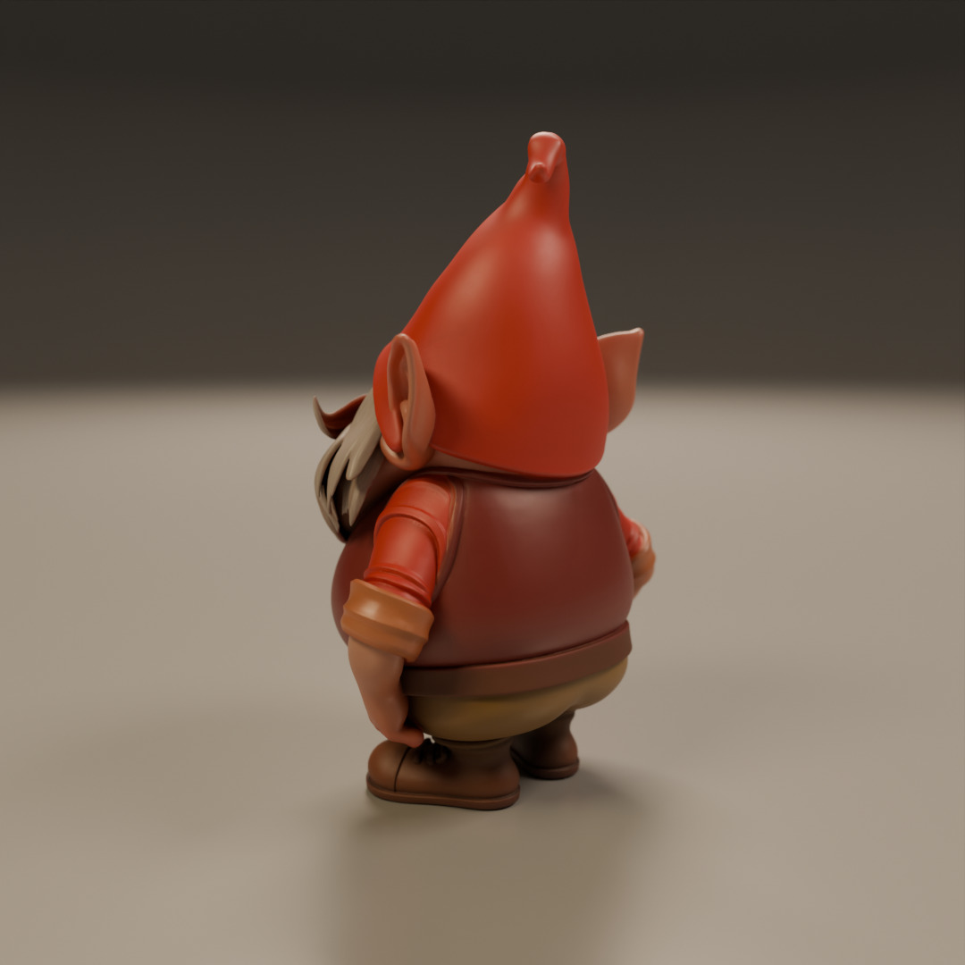 garden gnome 3D print model_15