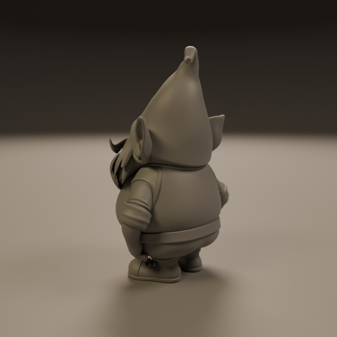 garden gnome 3D print model_7