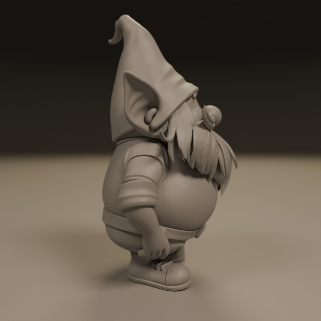 garden gnome 3D print model_1
