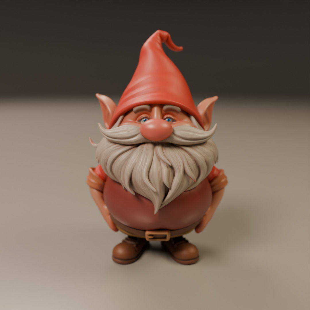 garden gnome 3D print model_16