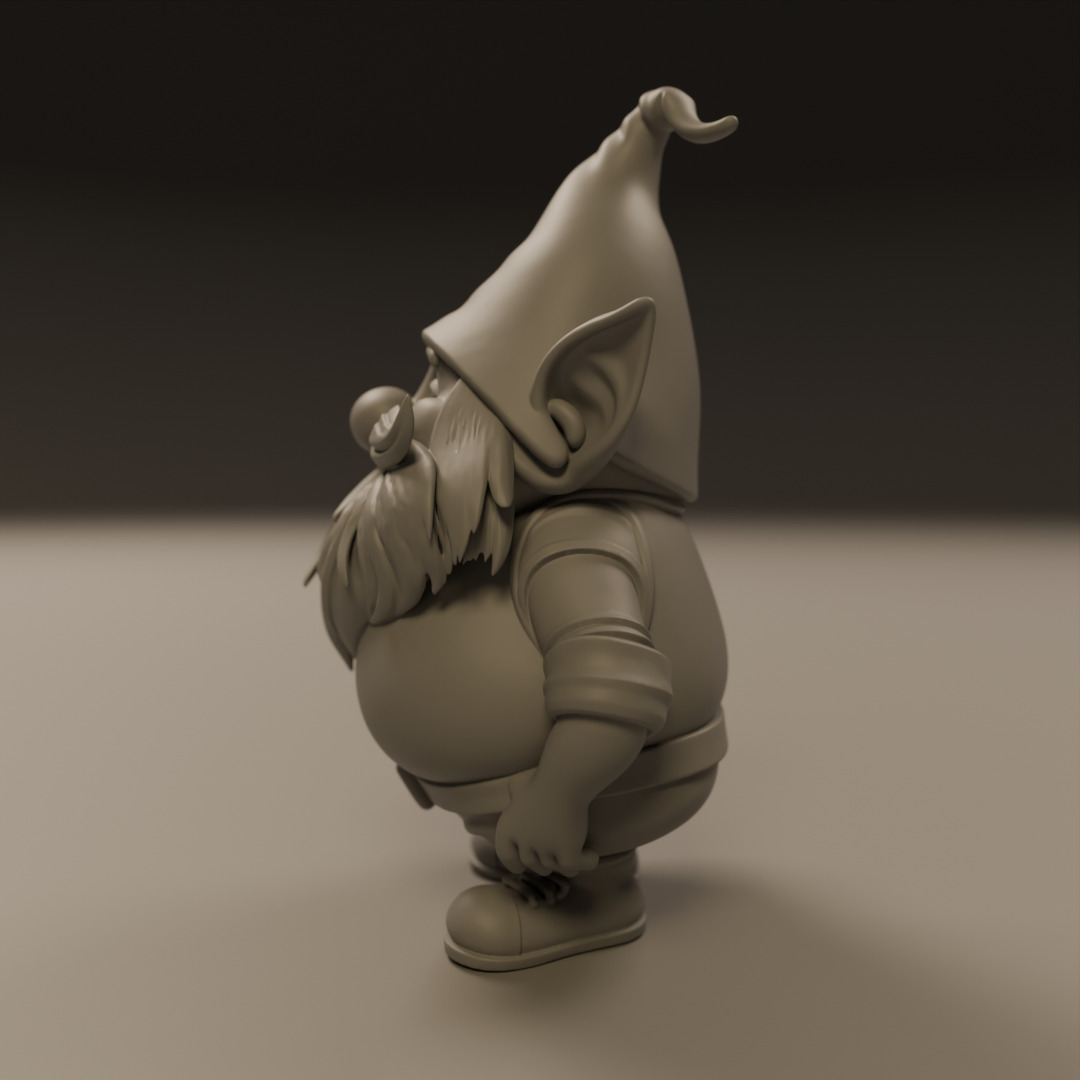 garden gnome 3D print model_2