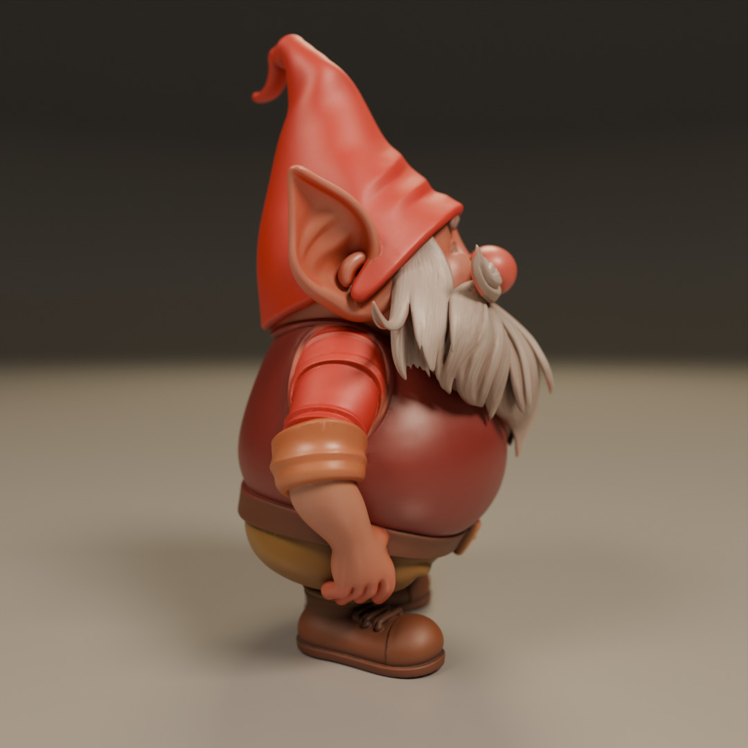 garden gnome 3D print model_9