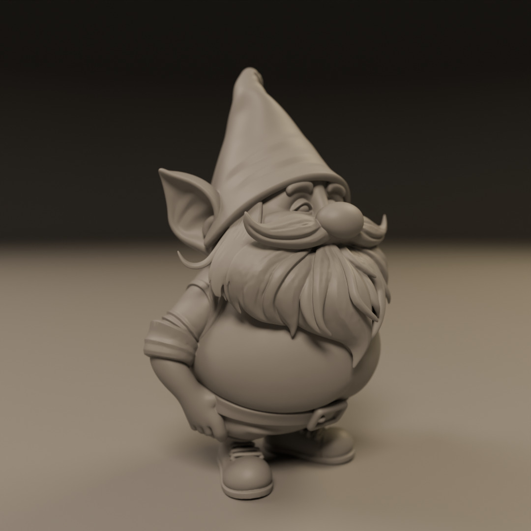 garden gnome 3D print model_4