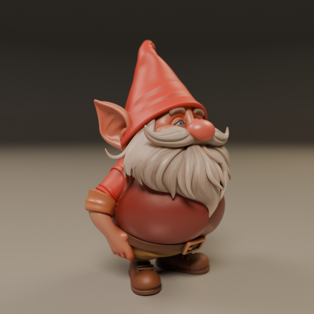 garden gnome 3D print model_12
