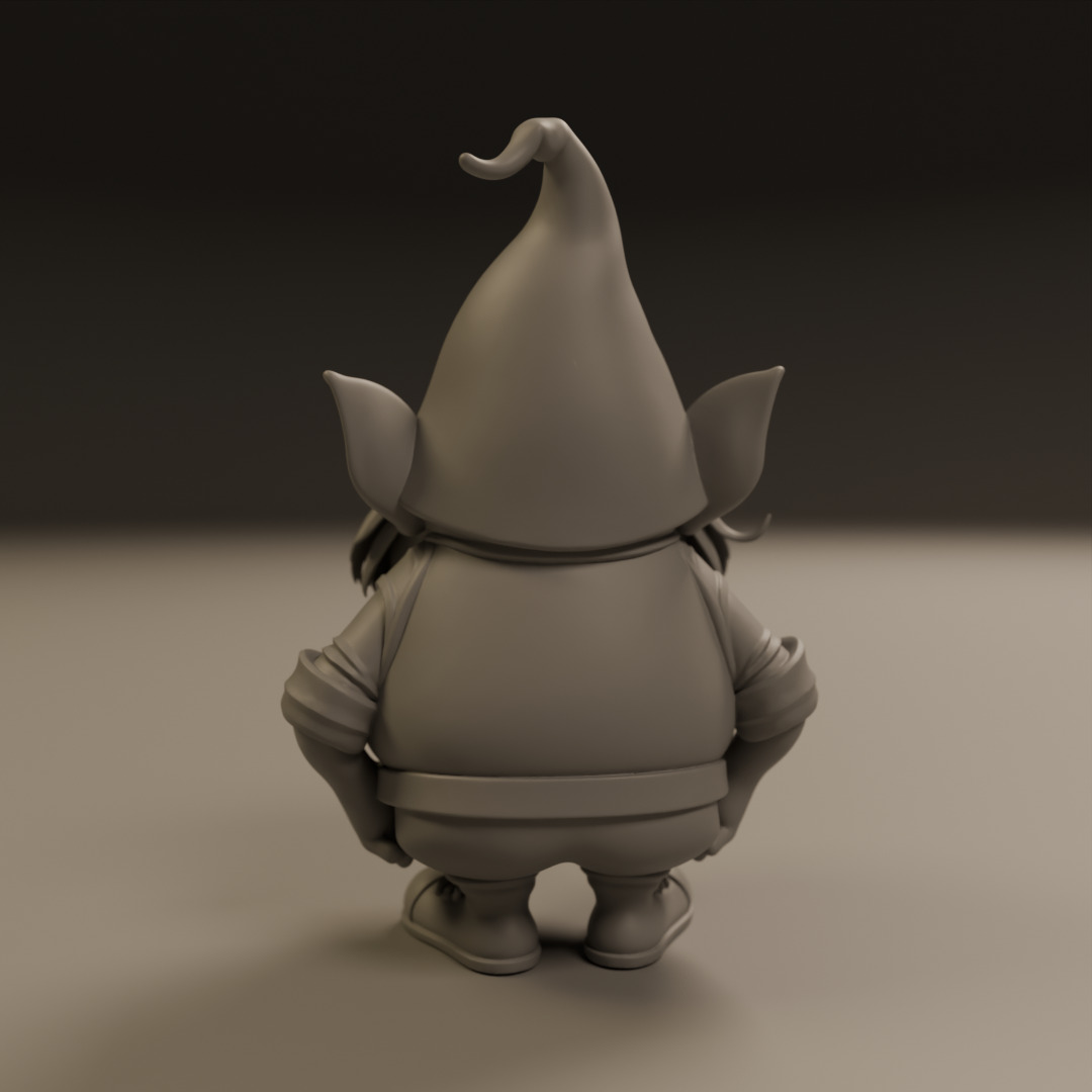 garden gnome 3D print model_3