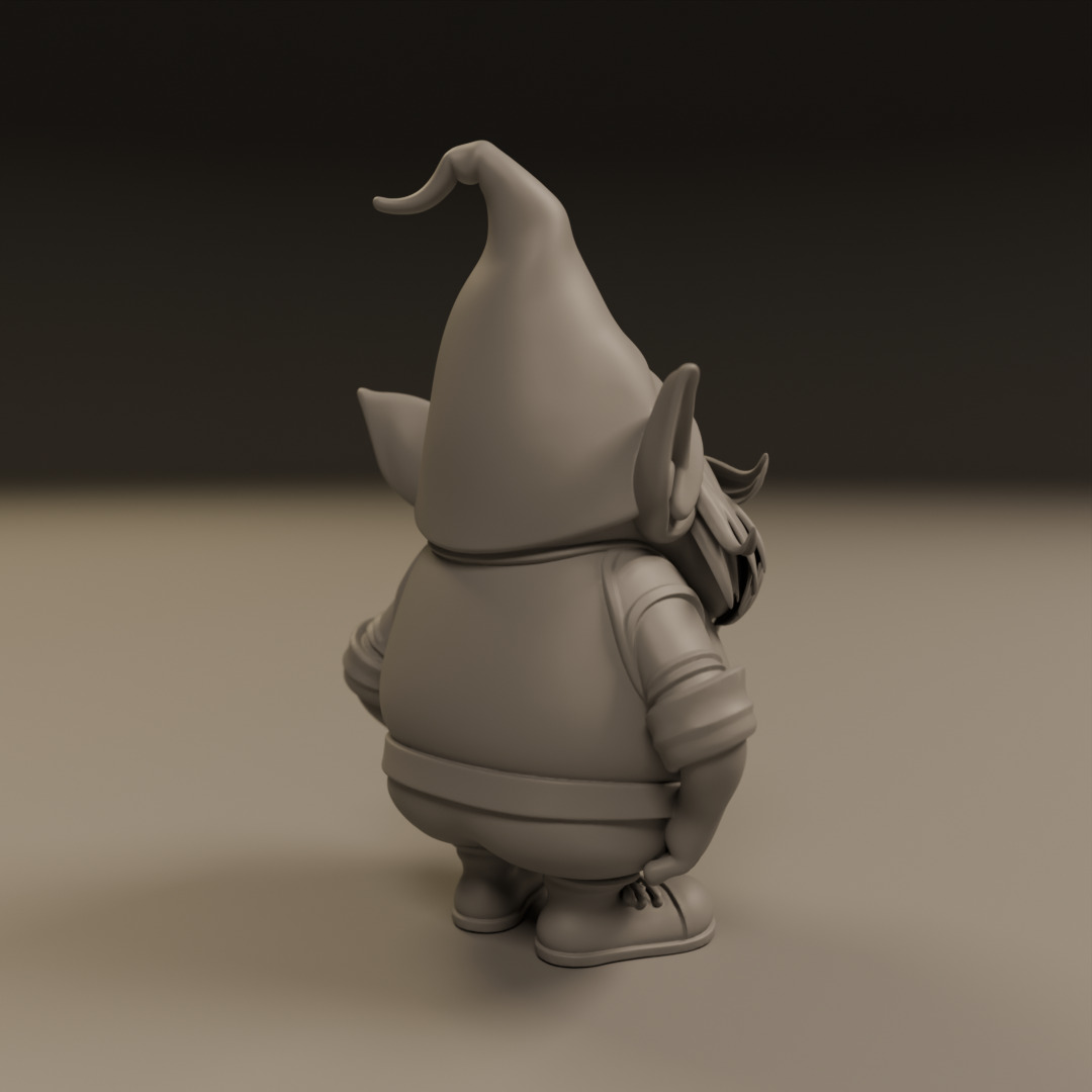 garden gnome 3D print model_6
