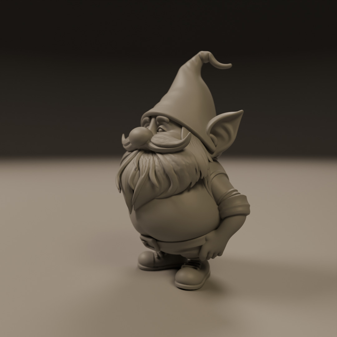 garden gnome 3D print model_5