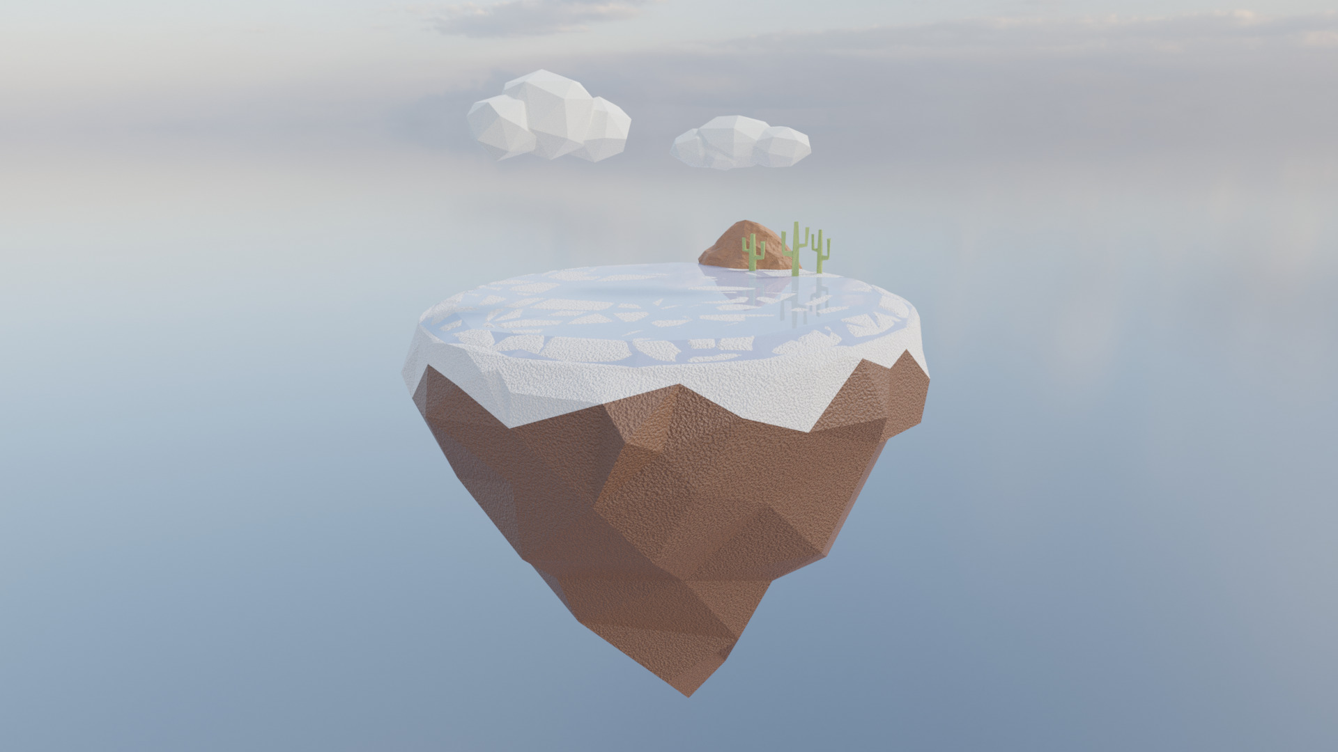 Low Poly Salar de Uyuni  3D model_3
