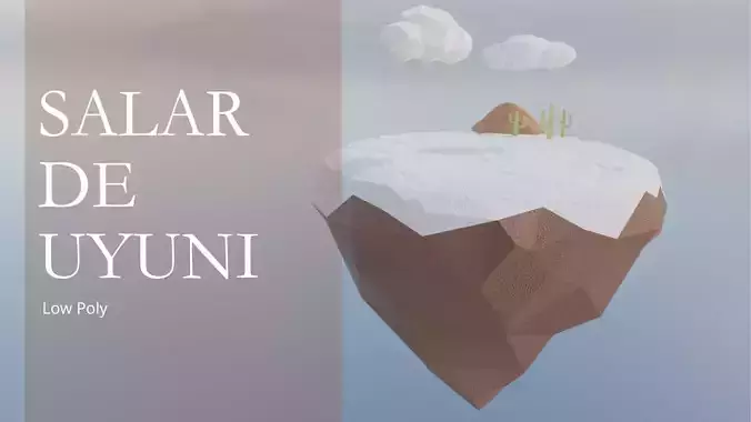 Low Poly Salar de Uyuni  3D model