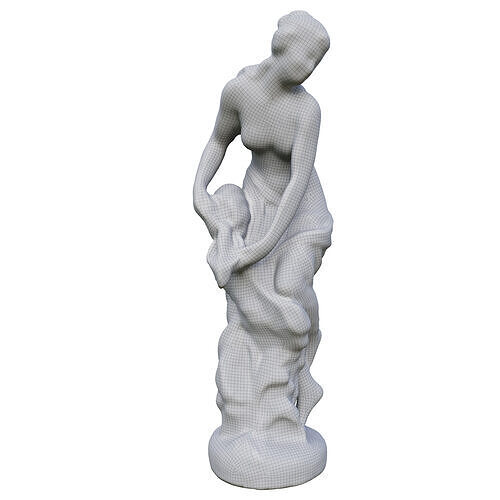 Sculpture Antique Woman Low-poly 3D model 7