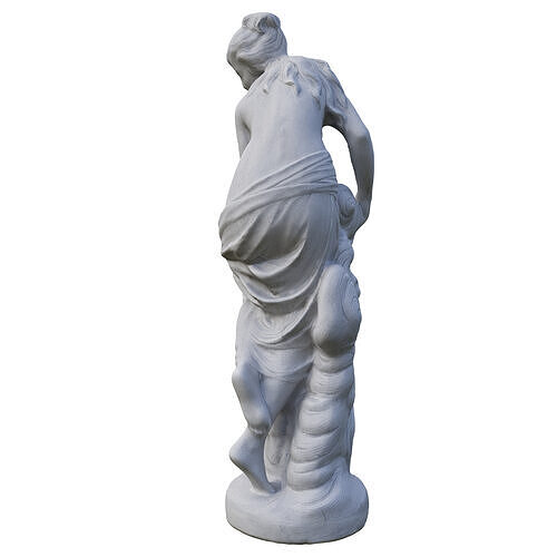 Sculpture Antique Woman Low-poly 3D model 6