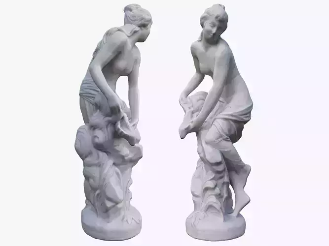 Sculpture Antique Woman Low-poly 3D model