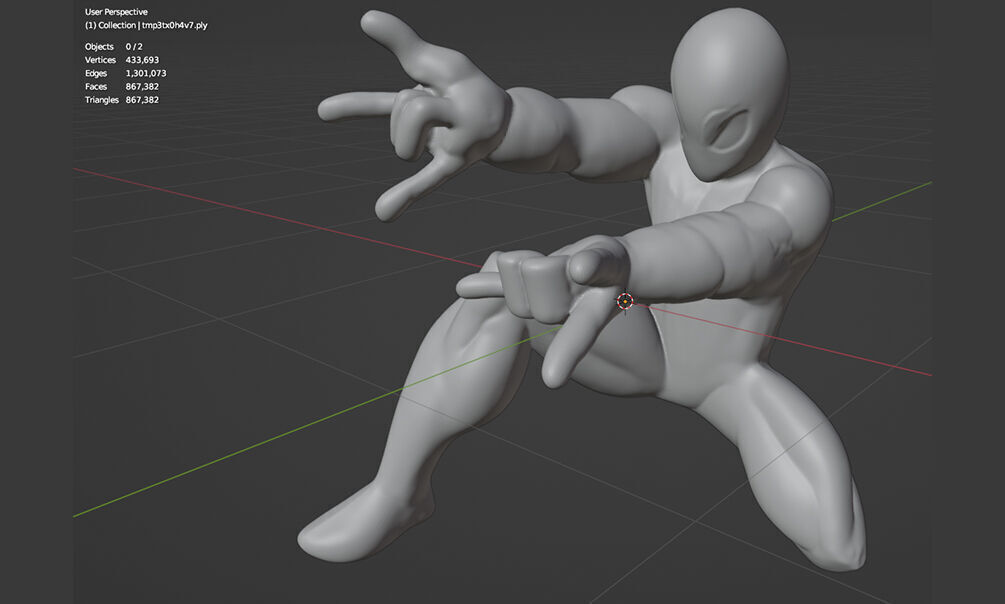 3D Scanned Spider-Man Model High-Quality Photogrammetry 3D print model_6