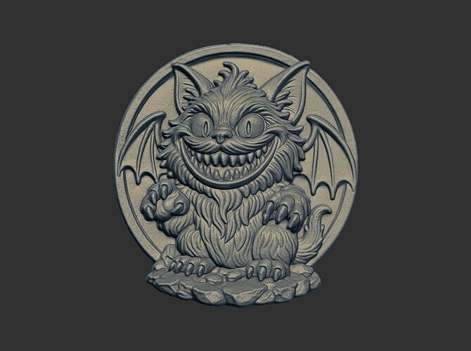 scary monster kitty cnc model 3D print model