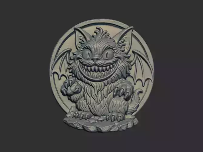 scary monster kitty cnc model