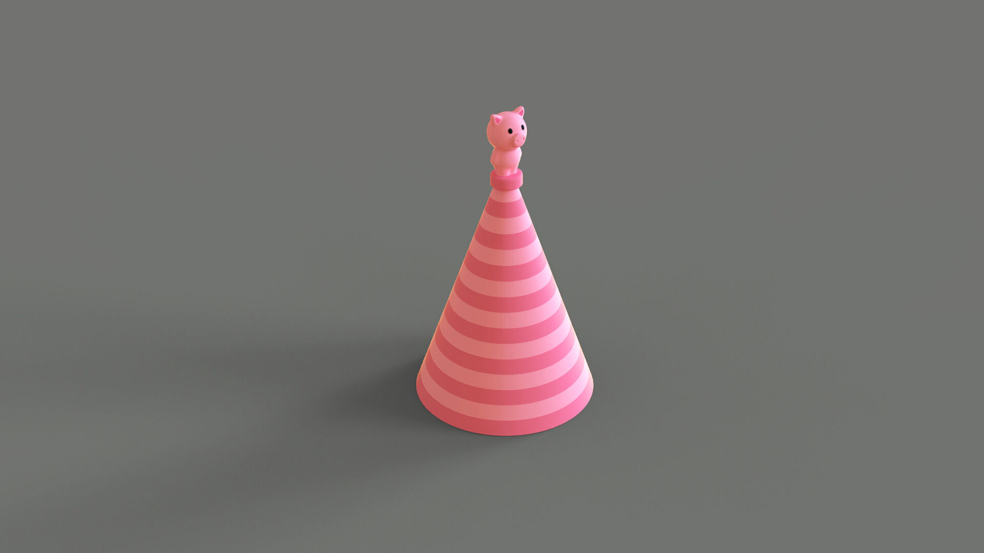 Birthday Hat - Colorful Party Decoration Prop 03 Low-poly 3D model_5