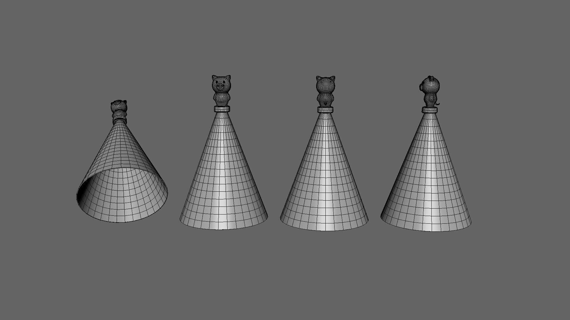 Birthday Hat - Colorful Party Decoration Prop 03 Low-poly 3D model_6