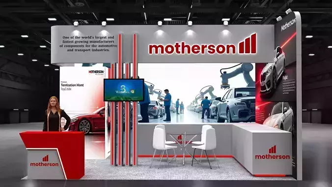 2 Side open Exhibition Stall Design