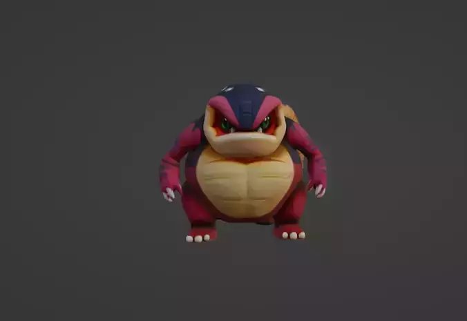 3D Scanned Fat Venom Cute and Funny Stylized Character