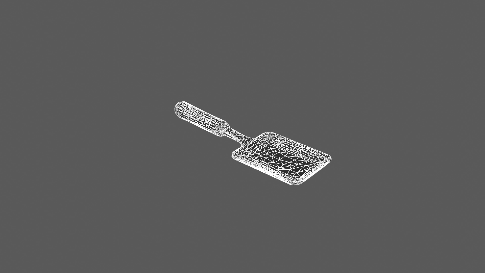 3D Model of a Kitchen Spatula with Wooden Handle 3D model_9