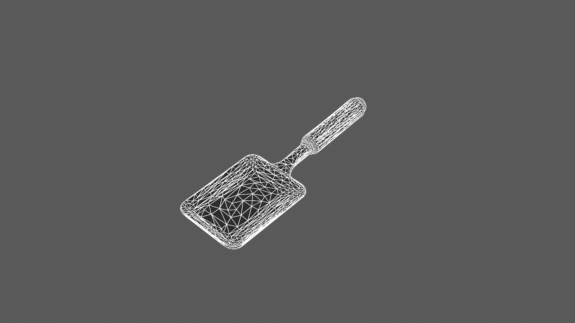 3D Model of a Kitchen Spatula with Wooden Handle 3D model_10